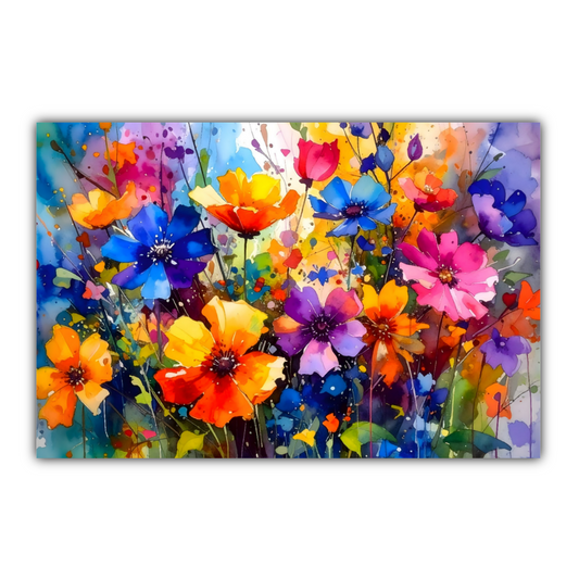 Flowers 2, Printed On Canvas, Vivid Colours, Art Prints, Box Canvas, Unique Images, A Gift To Last A Lifetime...