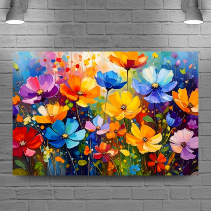 Flowers 3, Printed On Canvas, Vivid Colours, Art Prints, Box Canvas, Unique Images, A Gift To Last A Lifetime...
