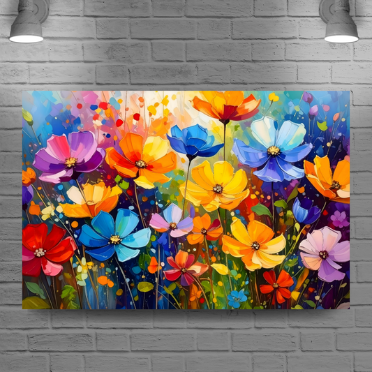 Flowers 3, Printed On Canvas, Vivid Colours, Art Prints, Box Canvas, Unique Images, A Gift To Last A Lifetime...