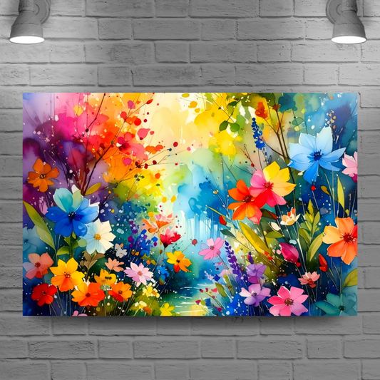 Flowers 4, Printed On Canvas, Vivid Colours, Art Prints, Box Canvas, Unique Images, A Gift To Last A Lifetime...