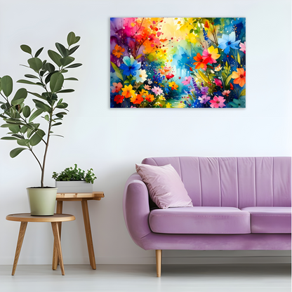 Flowers 4, Printed On Canvas, Vivid Colours, Box Canvas, Art Print, Unique Images, A Gift To Last A Lifetime...
