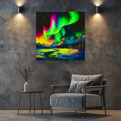 Aurora Borealis 1, Printed On High Quality Canvas, Vibrant Colours, Highly Detailed, Unique Print, An Enduring Gift...
