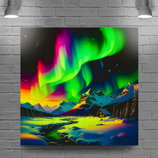 Aurora Borealis 1, Printed On Canvas, Vivid Colours, Art Prints, Box Canvas, Unique Images, A Gift To Last A Lifetime...