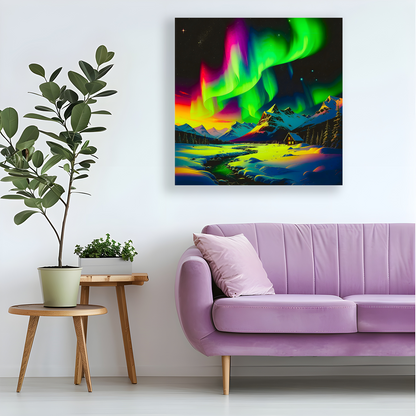 Aurora Borealis 1, Printed On High Quality Canvas, Vibrant Colours, Highly Detailed, Unique Print, An Enduring Gift...