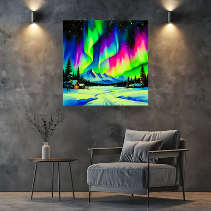 Aurora Borealis 2, Printed On High Quality Canvas, Vibrant Colours, Highly Detailed, Unique Print, An Enduring Gift...