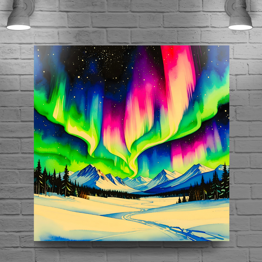 Aurora Borealis 4, Printed On Canvas, Vivid Colours, Art Prints, Box Canvas, Unique Images, A Gift To Last A Lifetime...