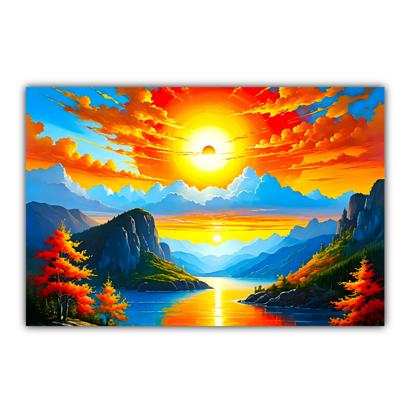 Sunrise 3, Printed On Canvas, Vivid Colours, Art Prints, Box Canvas, Unique Images, A Gift To Last A Lifetime...