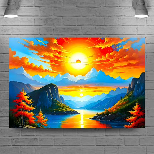 Sunrise 3, Printed On Canvas, Vivid Colours, Art Prints, Box Canvas, Unique Images, A Gift To Last A Lifetime...