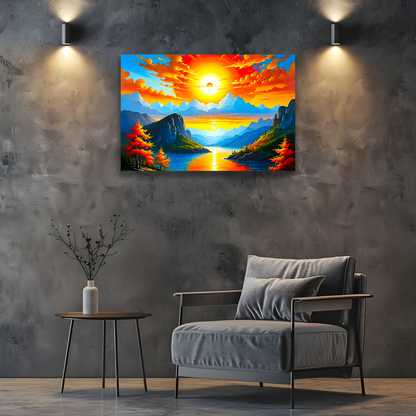 Sunrise 3, Printed On Canvas, Vivid Colours, Art Prints, Box Canvas, Unique Images, A Gift To Last A Lifetime...