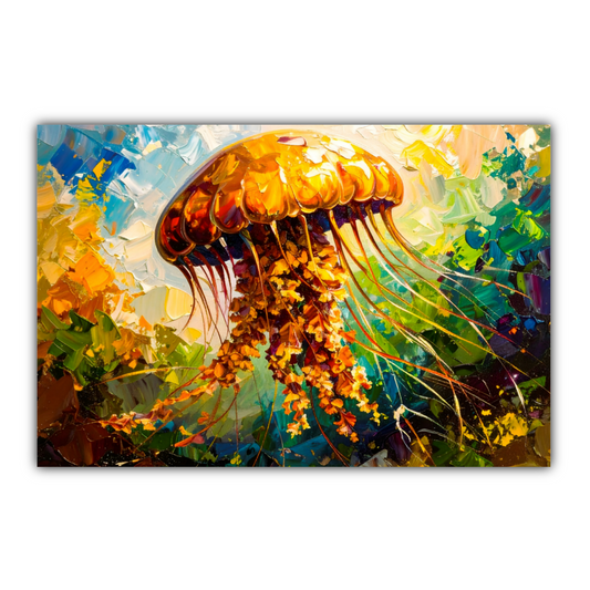 Jellyfish 1, Printed On Canvas, Vivid Colours, Box Canvas, Unique Images, A Gift To Last A Lifetime...