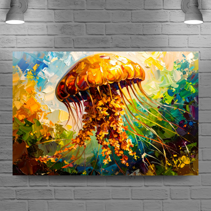 Jellyfish 1,  Printed On Quality Canvas, Vivid Colours, Box Canvas, Unique Images, A Lasting Gift...