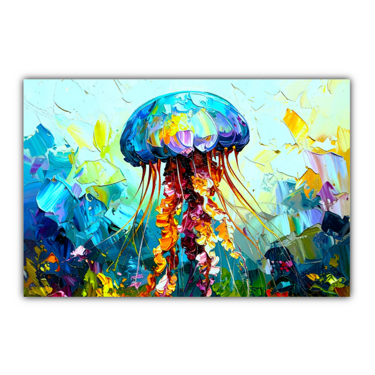 Jellyfish 2, Printed On Canvas, Vivid Colours, Box Canvas, Unique Images, A Gift To Last A Lifetime...