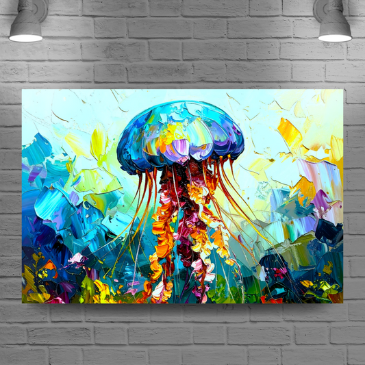 Jellyfish 2, Printed On Canvas, Vivid Colours, Box Canvas, Unique Images, A Gift To Last A Lifetime...