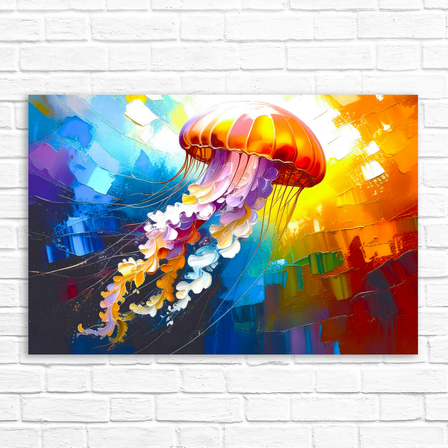 Jellyfish 3, Printed On Canvas, Vivid Colours, Box Canvas, Unique Images, A Gift To Last A Lifetime...