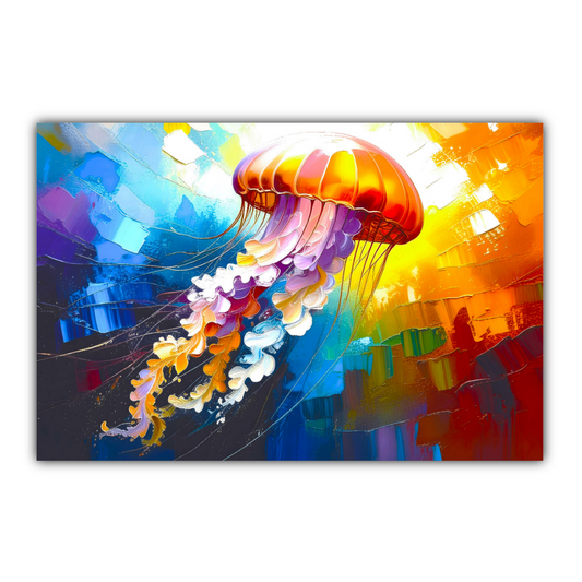 Jellyfish 3, Printed On Canvas, Vivid Colours, Box Canvas, Unique Images, A Gift To Last A Lifetime...