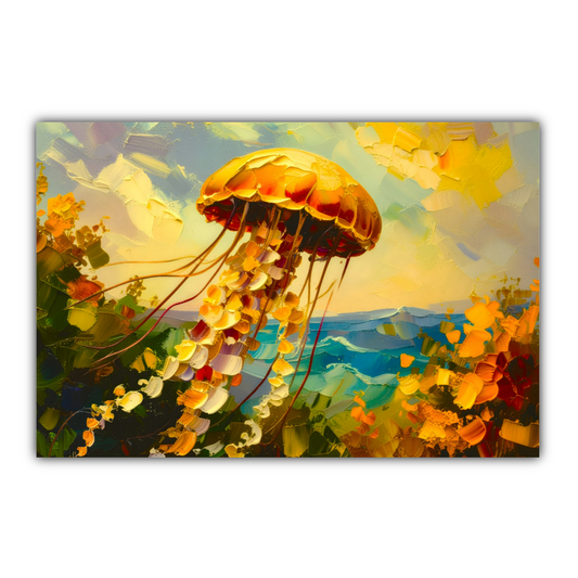 Jellyfish 4, Printed On Canvas, Vivid Colours, Box Canvas, Unique Images, A Gift To Last A Lifetime...