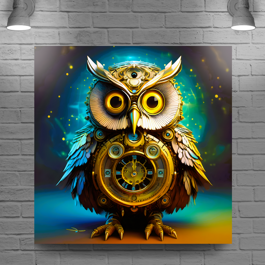 Owl 1, Printed On Canvas, Vivid Colours, Box Canvas, Unique Images, A Gift To Last A Lifetime...