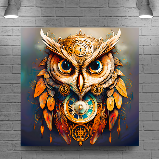Owl 3, Printed On Canvas, Vivid Colours, Box Canvas, Unique Images, A Gift To Last A Lifetime...