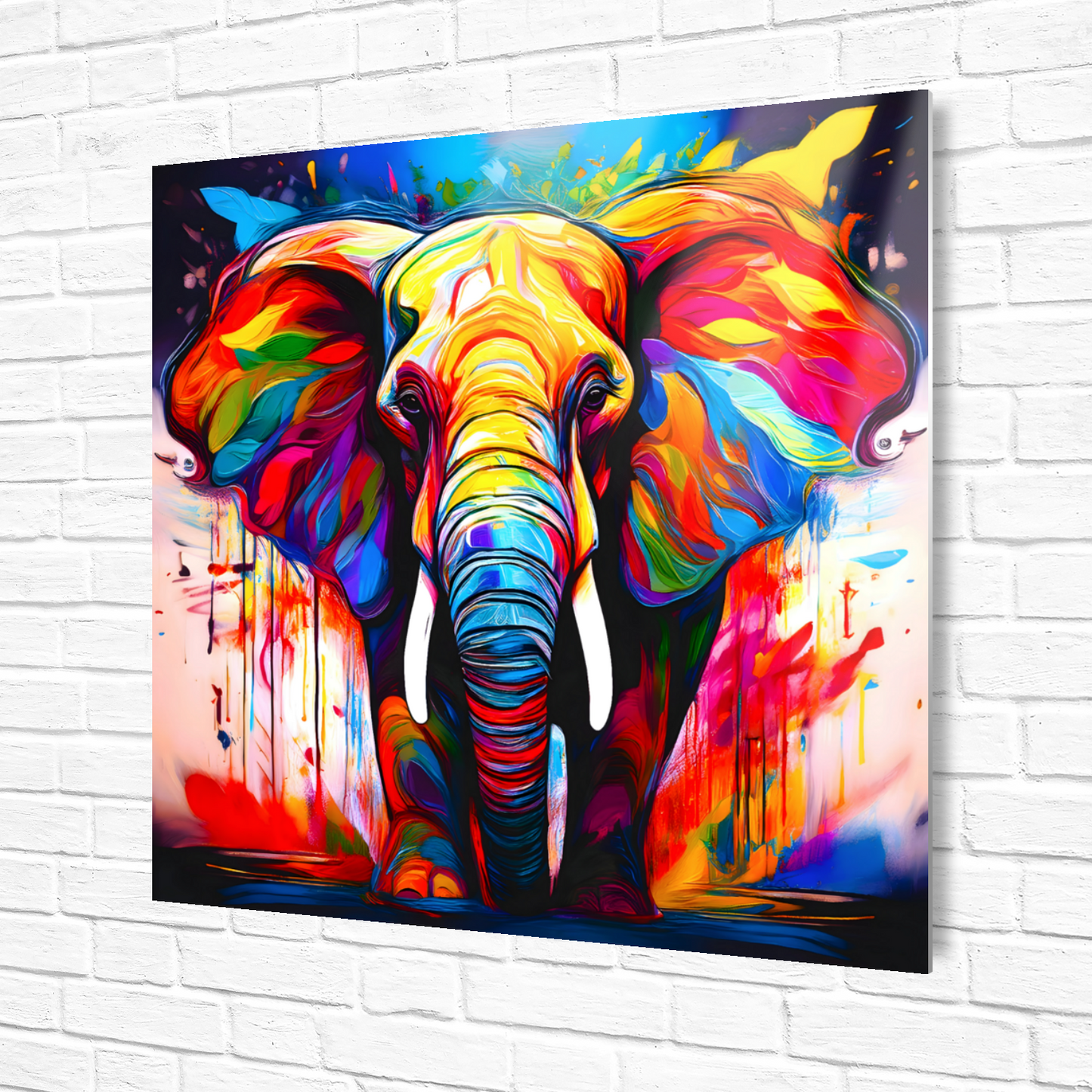 Abstract Elephant 1, Printed On High Gloss Aluminium To Enhance Colours And Detail, A Gift To Last A Lifetime...