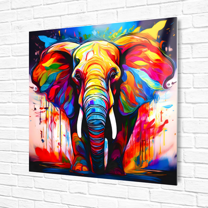 Abstract Elephant 1, Printed on aluminium to enhance colour and detail, unique print, an enduring gift...