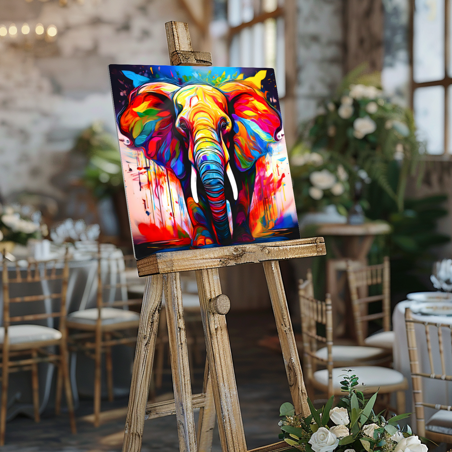 Abstract Elephant 1, Printed On High Gloss Aluminium To Enhance Colours And Detail, A Gift To Last A Lifetime...