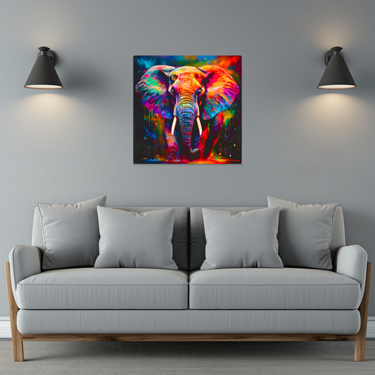 Abstract Elephant 2, Printed On High Gloss Aluminium To Enhance Colours And Detail, A Gift To Last A Lifetime...
