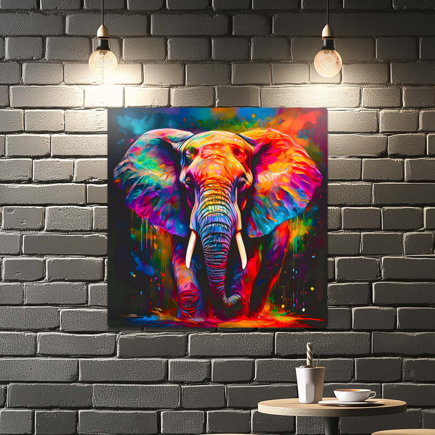 Abstract Elephant 2, Printed On High Gloss Aluminium To Enhance Colours And Detail, A Gift To Last A Lifetime...