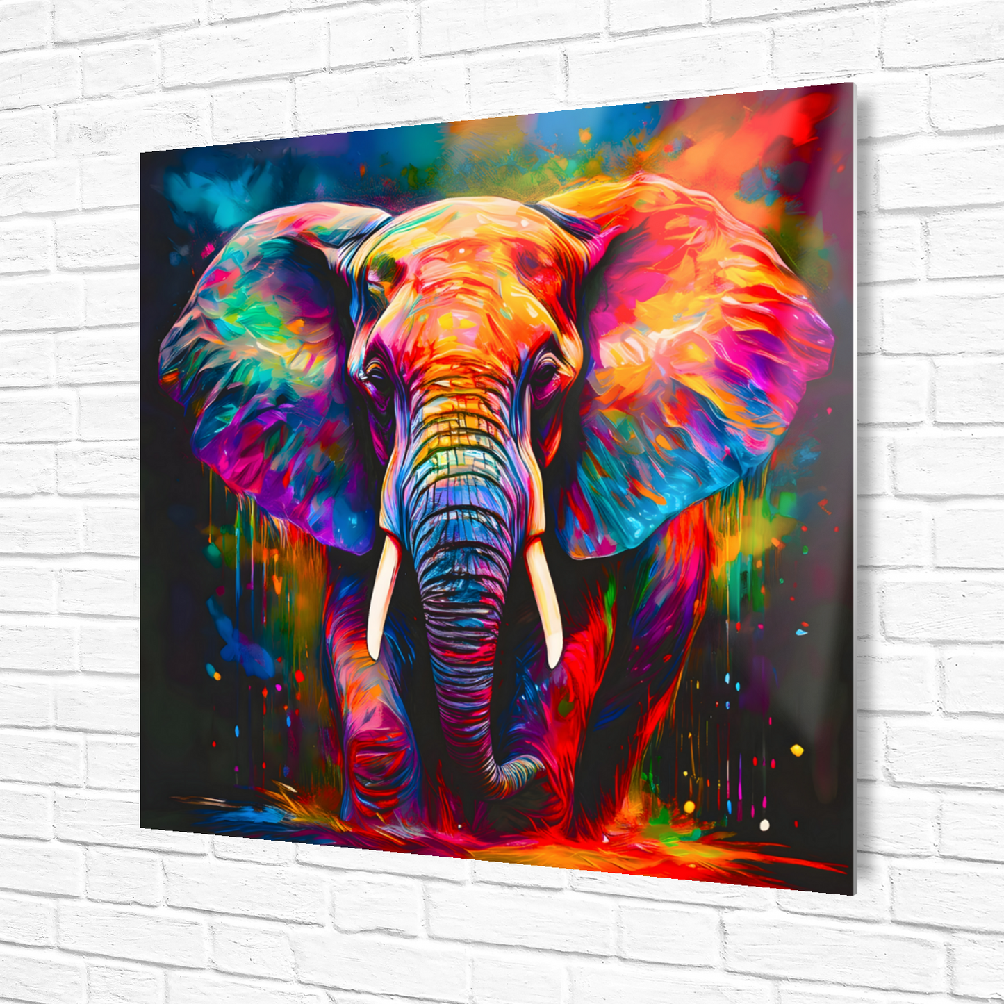 Abstract Elephant 2, Printed On High Gloss Aluminium To Enhance Colours And Detail, A Gift To Last A Lifetime...