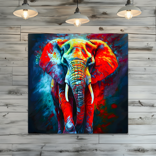 Abstract Elephant 3, Printed On High Gloss Aluminium To Enhance Colours And Detail, A Gift For A Lifetime...
