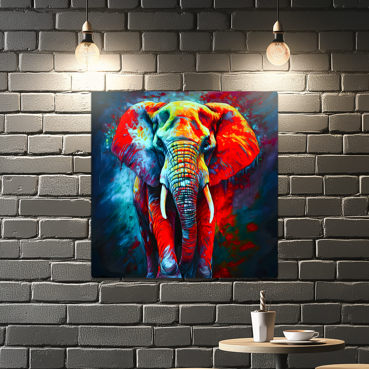 Abstract Elephant 3, Printed On High Gloss Aluminium To Enhance Colours And Detail, A Gift For A Lifetime...