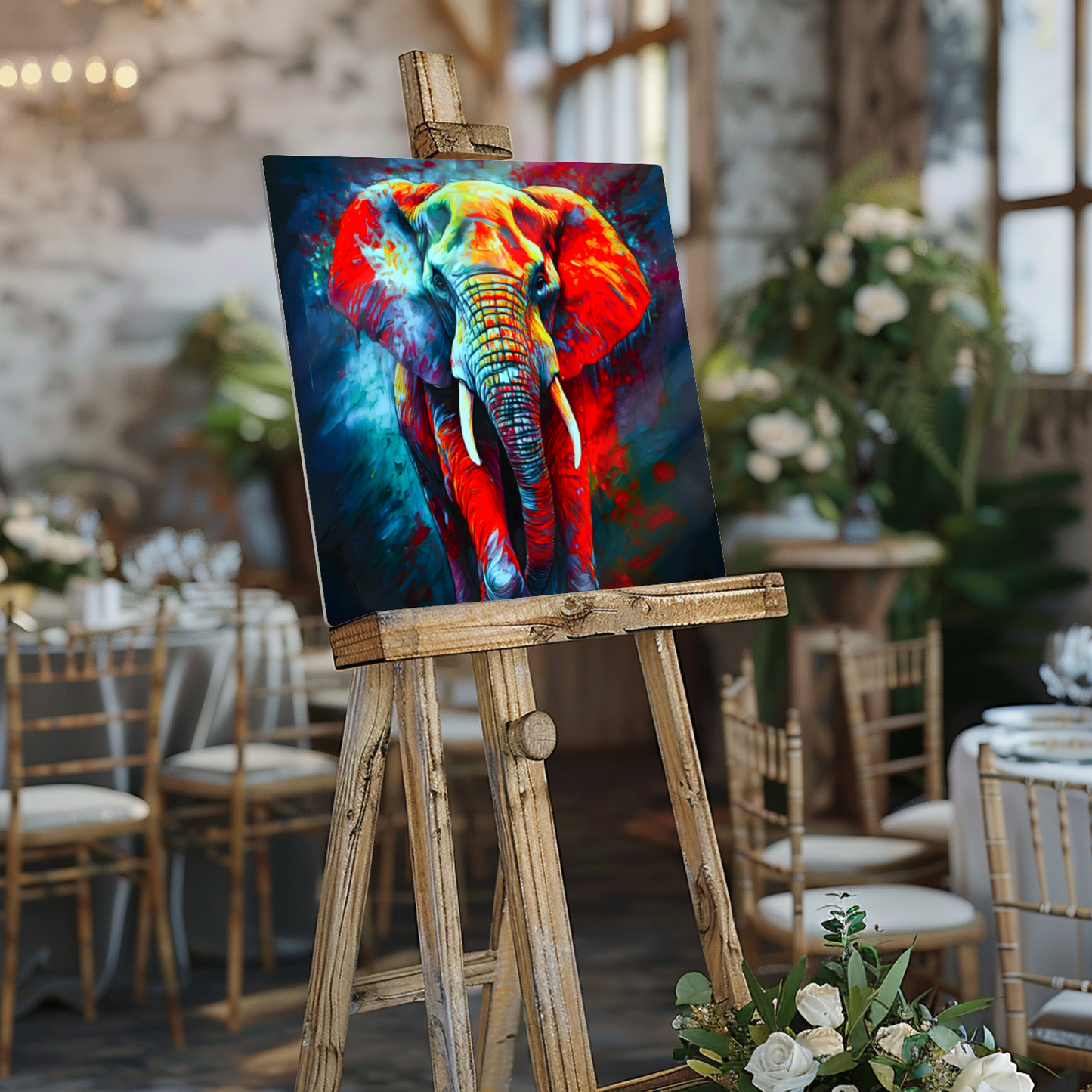 Abstract Elephant 3, Printed On High Gloss Aluminium To Enhance Colours And Detail, A Gift For A Lifetime...