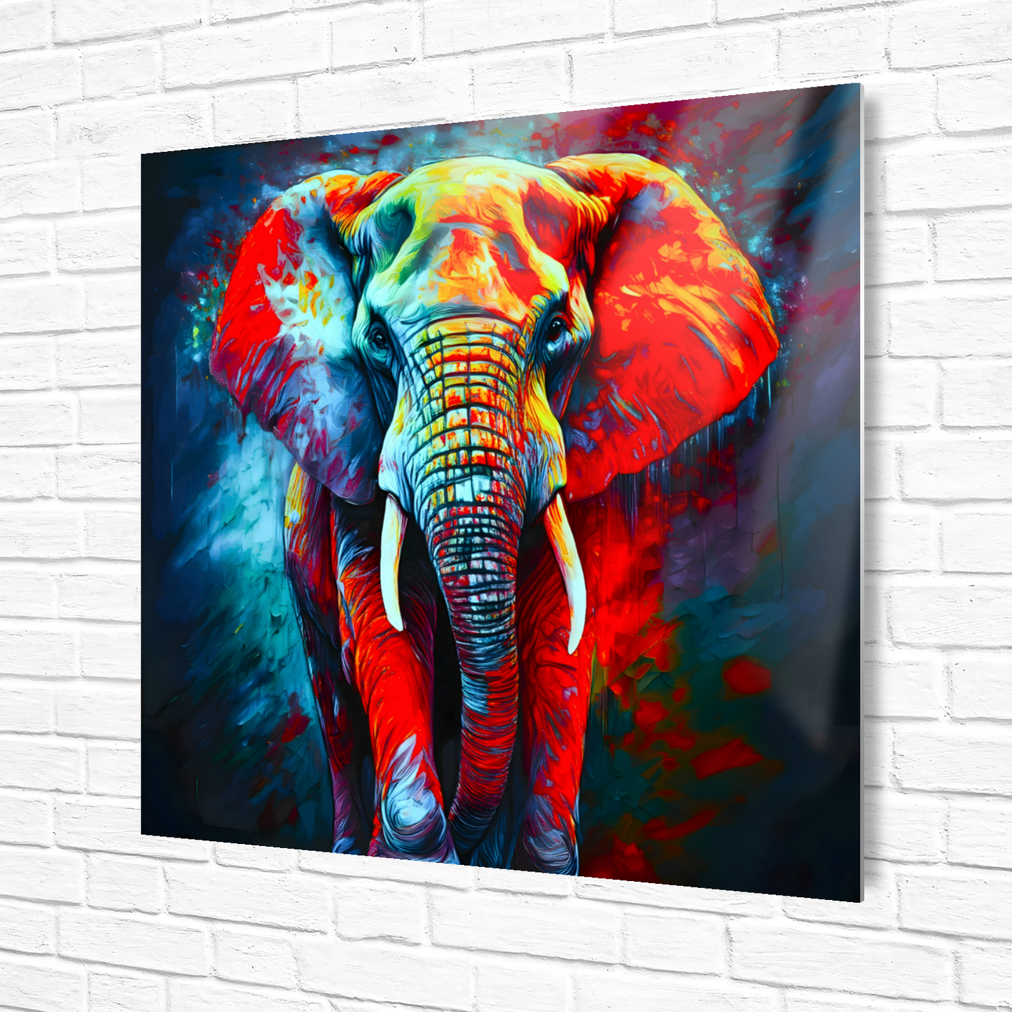 Abstract Elephant 3, Printed On High Gloss Aluminium To Enhance Colours And Detail, A Gift For A Lifetime...