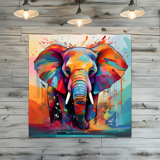 Abstract Elephant 4, Printed On High Gloss Aluminium To Enhance Colours And Detail, A Gift For A Lifetime...