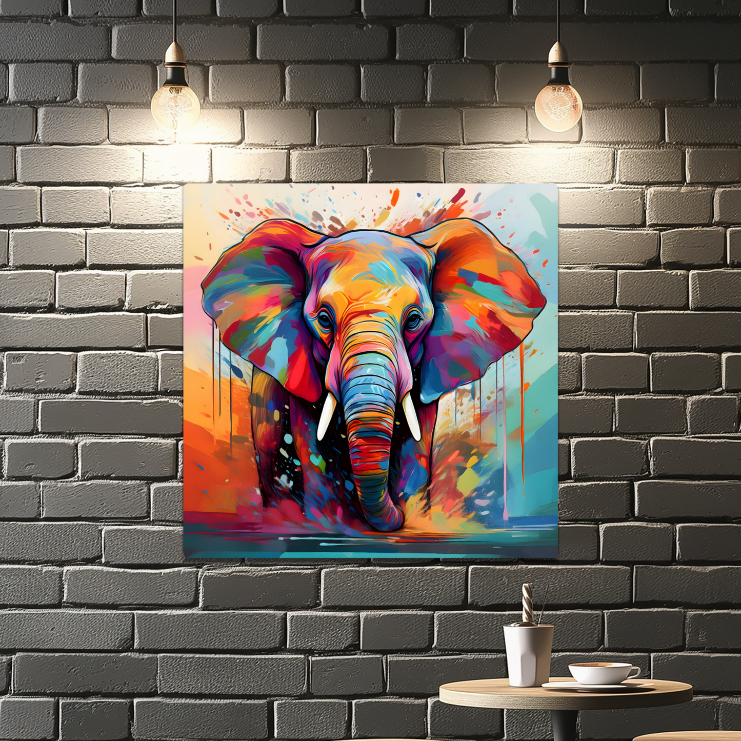 Abstract Elephant 4, Printed On High Gloss Aluminium To Enhance Colours And Detail, A Gift For A Lifetime...