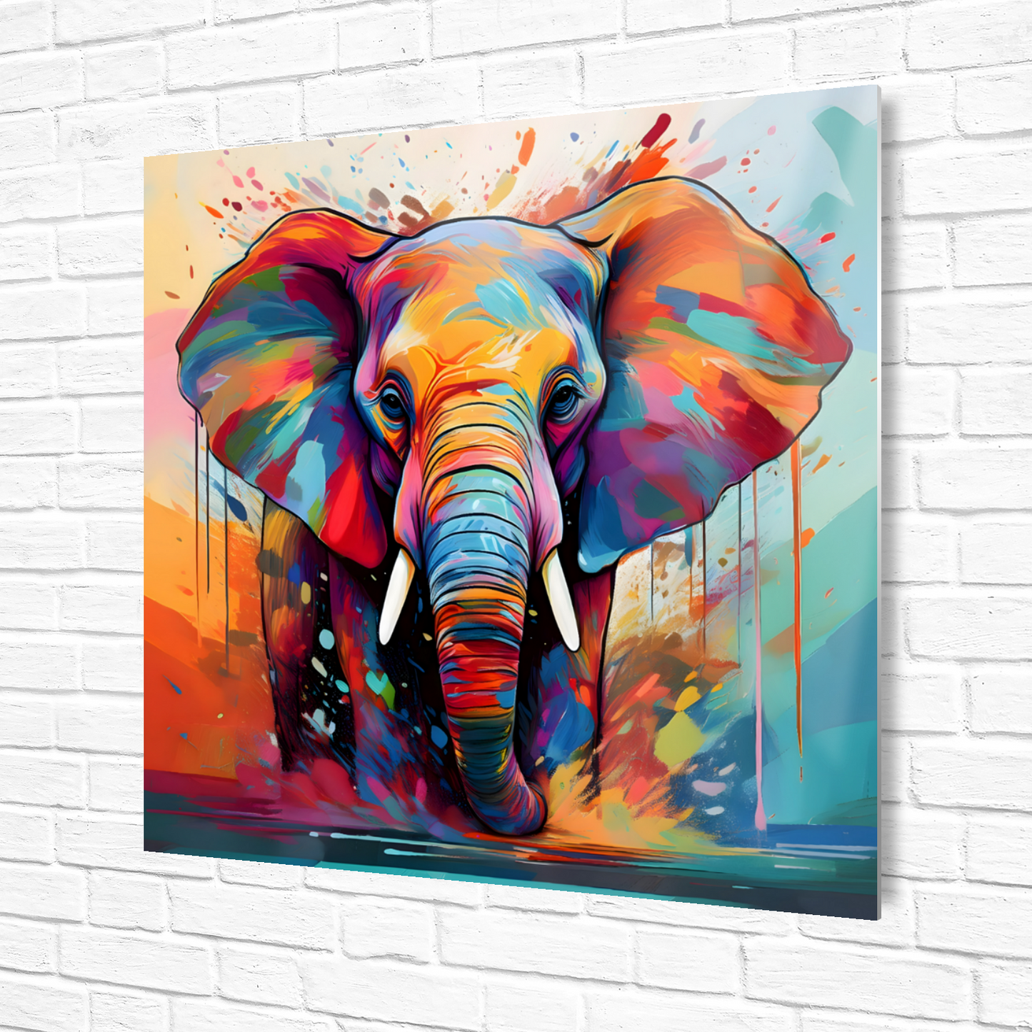 Abstract Elephant 4, Printed On High Gloss Aluminium To Enhance Colours And Detail, A Gift For A Lifetime...
