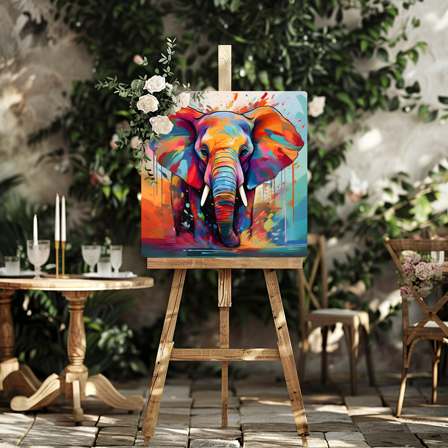 Abstract Elephant 4, Printed On High Gloss Aluminium To Enhance Colours And Detail, A Gift For A Lifetime...