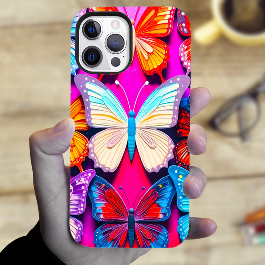 Tough Phone Case, Butterfly 3, Full Wrap Technology, Crafted From Premium Polycarbonate, A Great Gift Idea...
