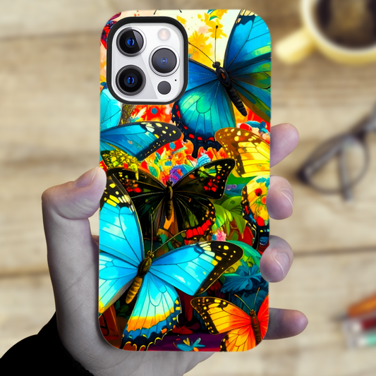 Tough Phone Case, Butterfly 4, Full Wrap Technology, Crafted From Premium Polycarbonate, A Great Gift Idea...