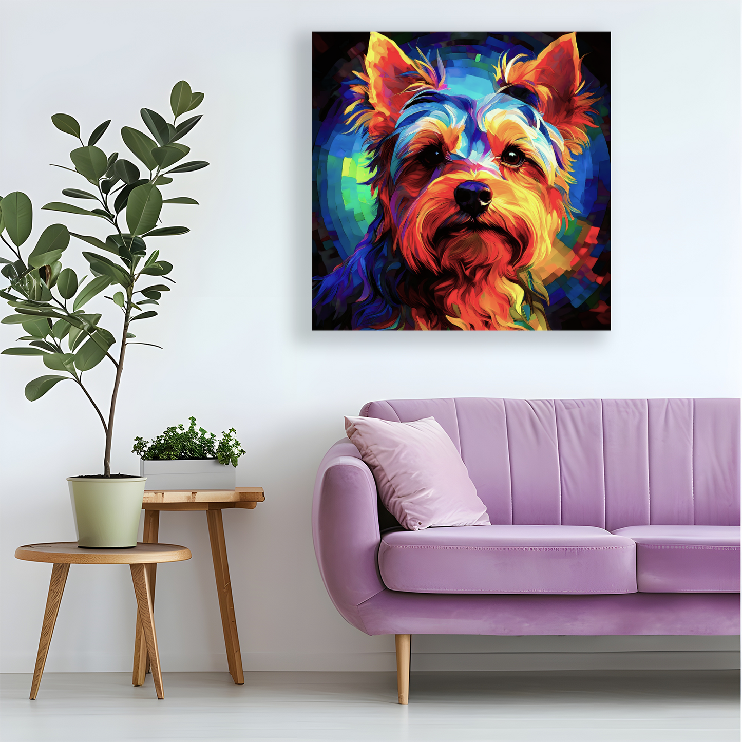 Yorkshire Terrier, Printed On High Quality Canvas, Vivid Colours, Box Canvas, Unique Images, A Gift To Last A Lifetime...