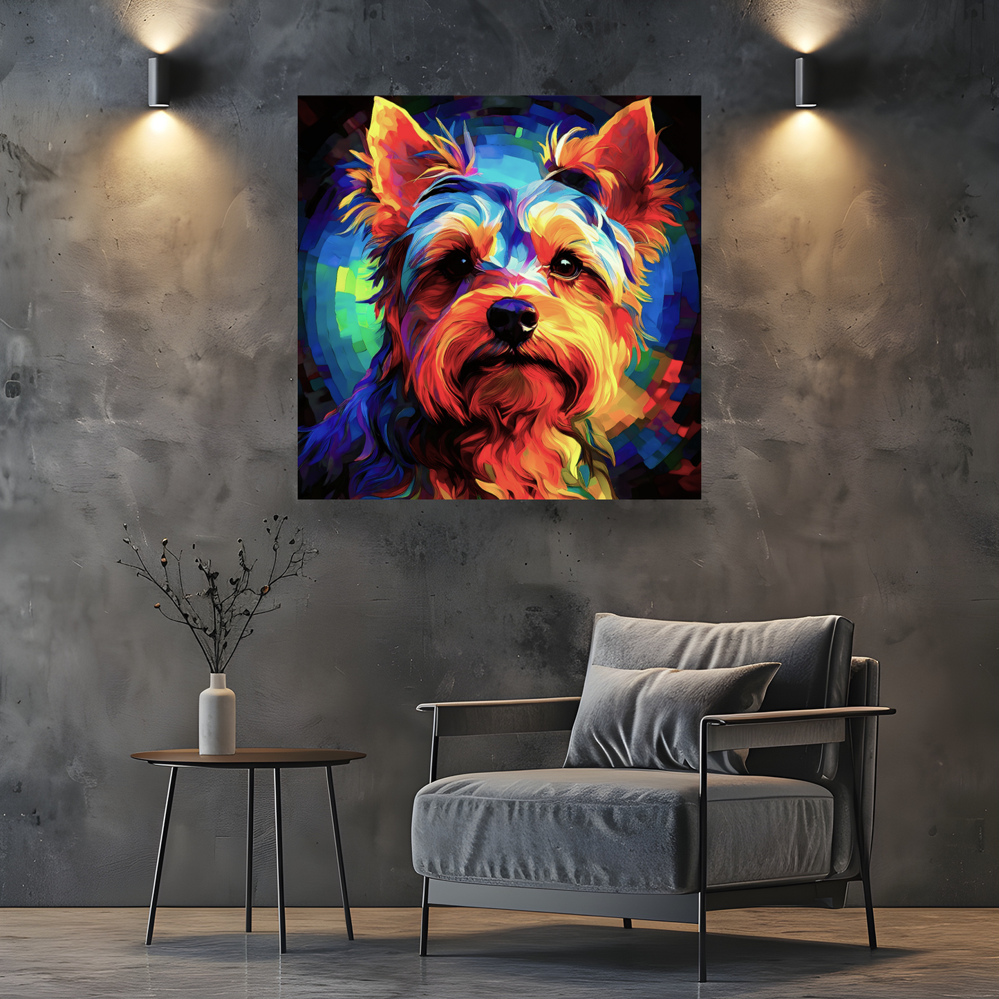 Yorkshire Terrier, Printed On High Quality Canvas, Vivid Colours, Box Canvas, Unique Images, A Gift To Last A Lifetime...