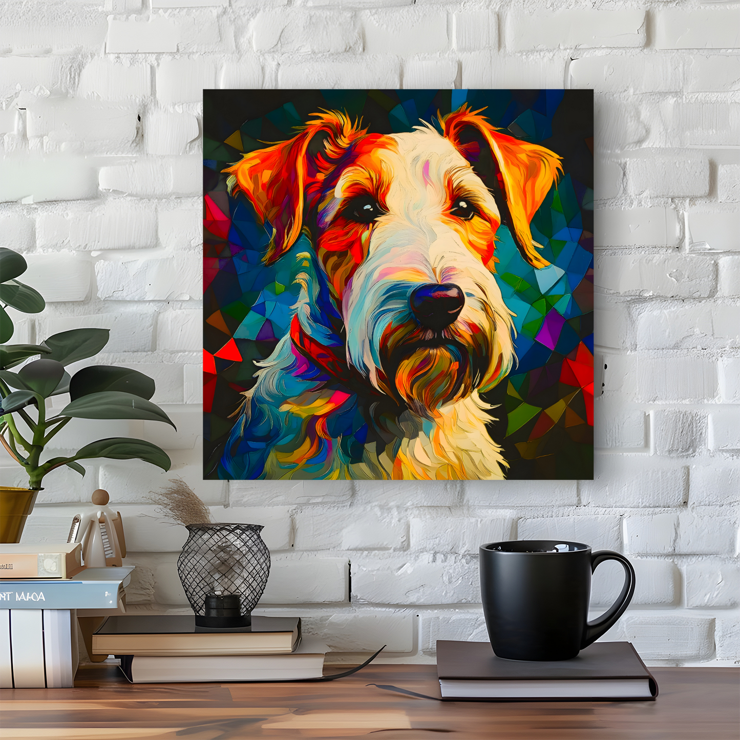Wirehaired Terrier, Printed On High Quality Canvas, Vivid Colours, Box Canvas, Unique Images, A Gift To Last A Lifetime...