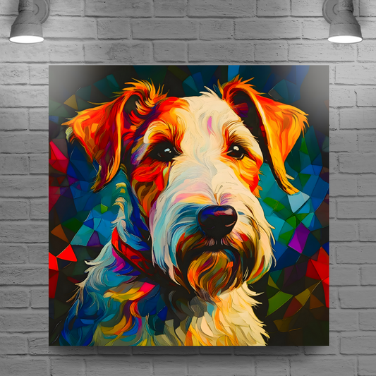 Wirehaired Terrier, Printed On High Quality Canvas, Vivid Colours, Box Canvas, Unique Images, A Gift To Last A Lifetime...