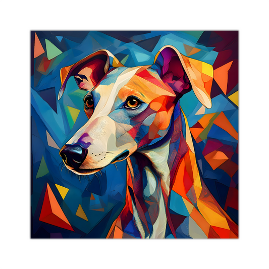 Whippet, Printed On High Quality Canvas, Vivid Colours, Box Canvas, Unique Images, A Gift To Last A Lifetime...