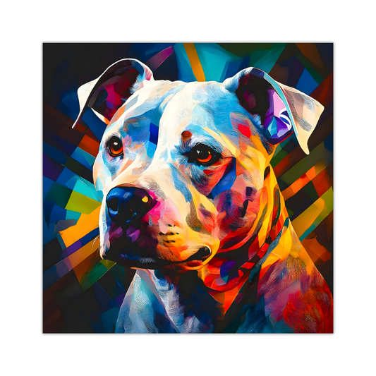 Staffordshire Bull Terrier, Printed On High Quality Canvas, Vivid Colours, Box Canvas, Unique Images, A Gift To Last A Lifetime...