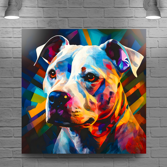 Staffordshire Bull Terrier, Printed On High Quality Canvas, Vivid Colours, Box Canvas, Unique Images, A Gift To Last A Lifetime...