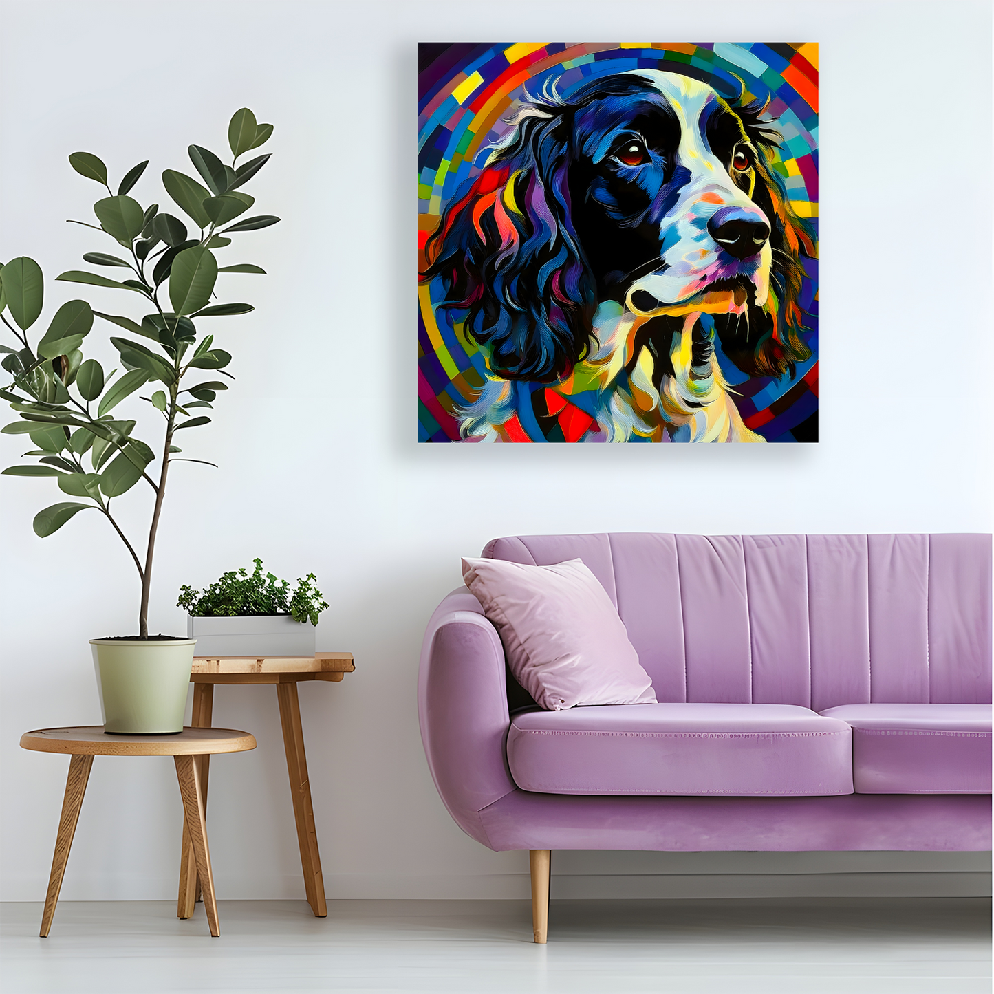 Springer Spaniel, Printed On High Quality Canvas, Vivid Colours, Box Canvas, Unique Images, A Gift To Last A Lifetime...