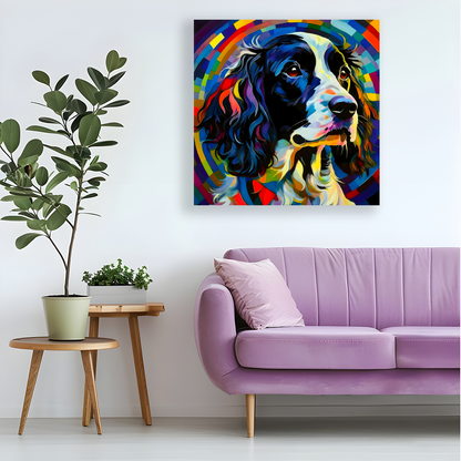 Springer Spaniel, Printed On High Quality Canvas, Vibrant Colours, Unique Print, An Enduring Gift...