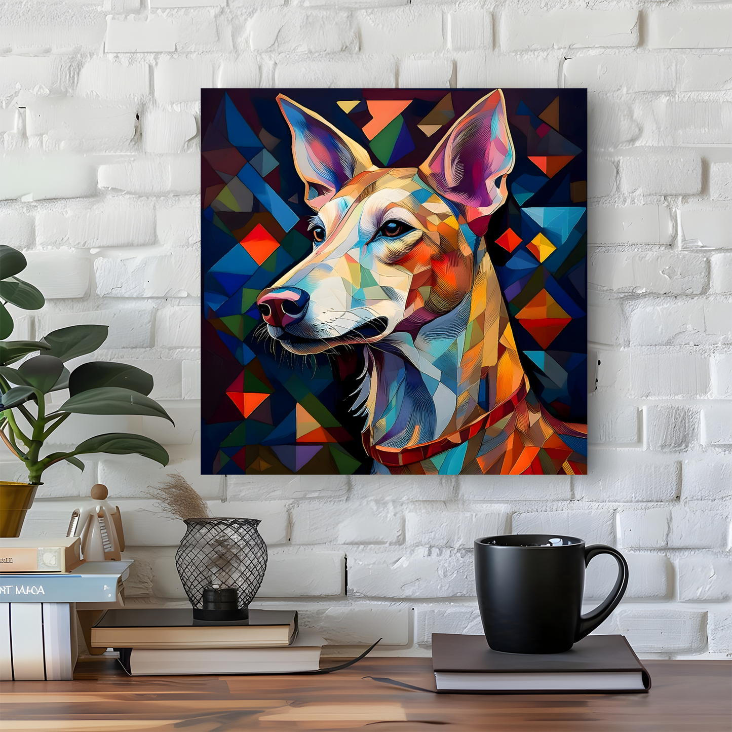 Deer Hound, Printed On High Quality Canvas, Vivid Colours, Box Canvas, Unique Images, A Gift To Last A Lifetime...