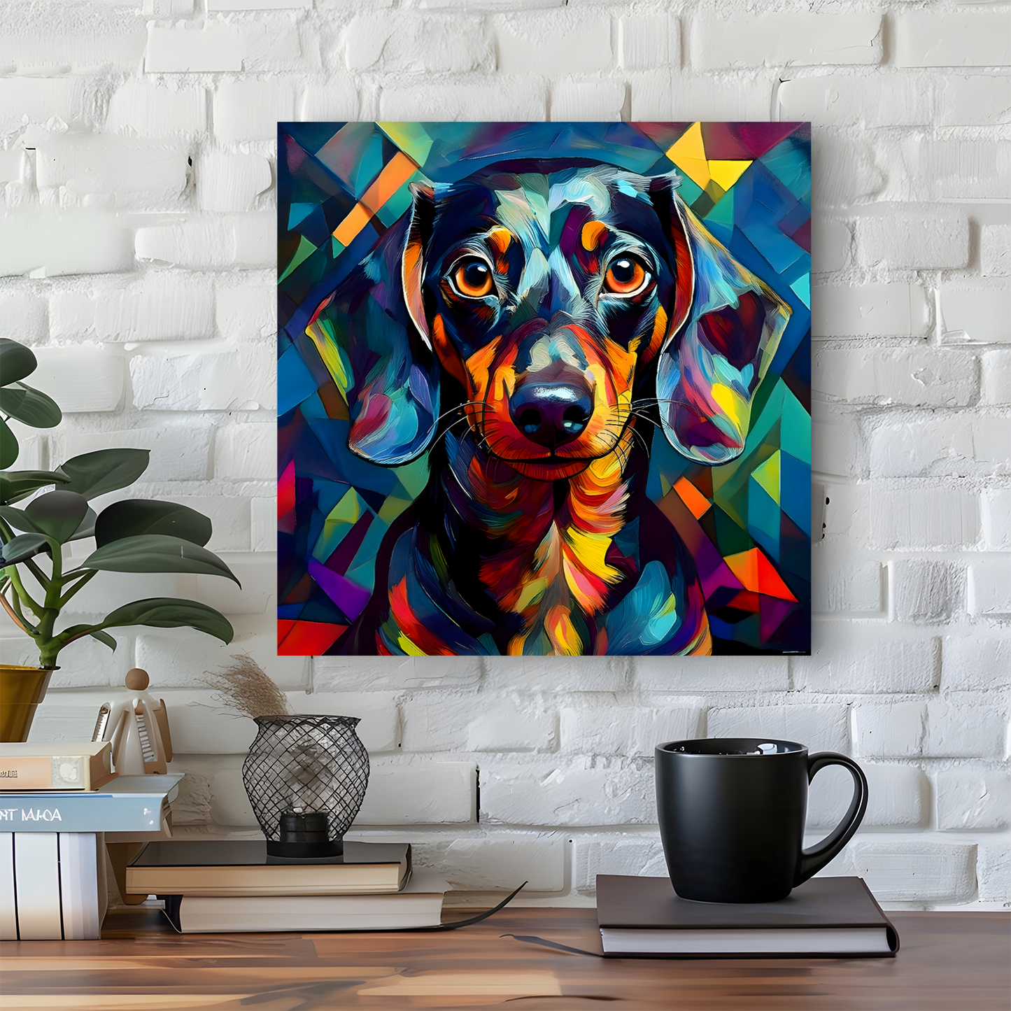 Short Haired Dachshund, Printed On High Quality Canvas, Vivid Colours, Box Canvas, Unique Images, A Gift To Last A Lifetime...