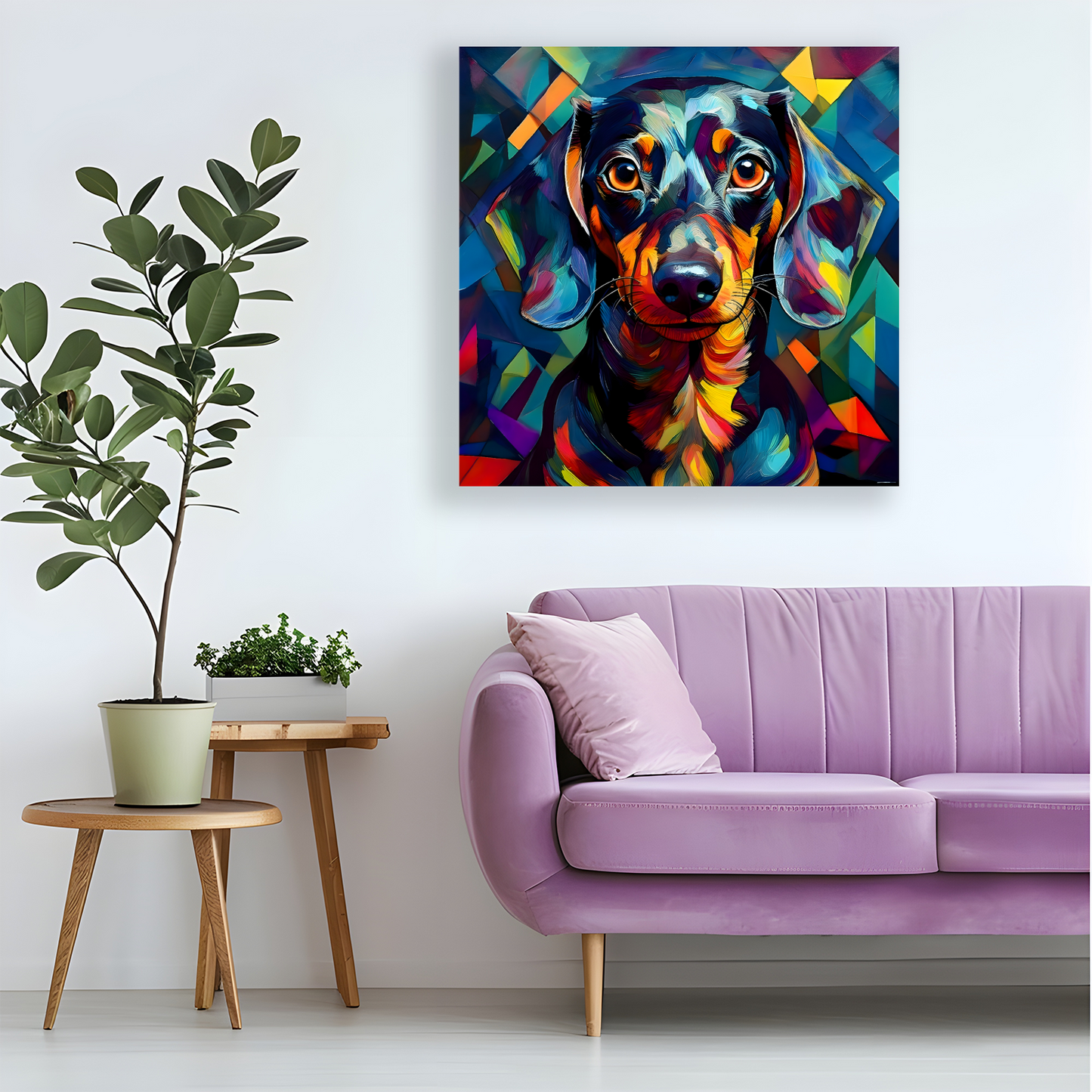 Short Haired Dachshund, Printed On High Quality Canvas, Vivid Colours, Box Canvas, Unique Images, A Gift To Last A Lifetime...